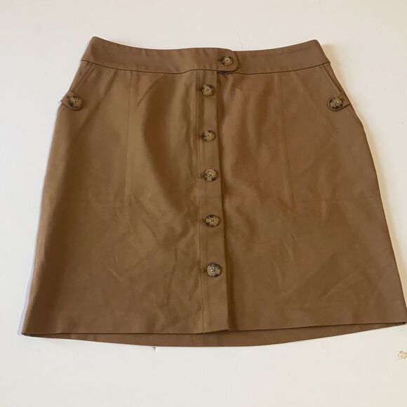 J. Jill Brown Button Front Skirt - Picture 2 of 5